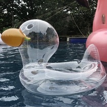 Net red ins children swimming ring girls children transparent duck sitting ring men's treasure inflatable underarm thickened life buoy