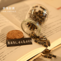 Capsule love letter wish bottle Small letter paper DIY small love words send men and women friends confession Valentines Day gift love pill