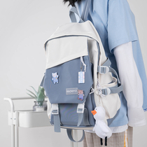 Ai Gu feels high value schoolbag ins color high capacity soft girl Japanese cute female high school student computer backpack