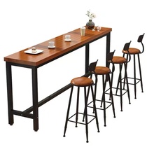Solid wood bar table with wall long tablesTable bar BalTable BalBar Balcony Balcony Table