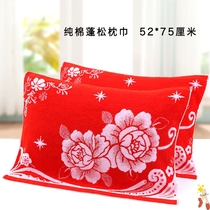 Pure cotton pillow towel three layers of gauze adult thickened large soft sweat absorption does not not lose hair