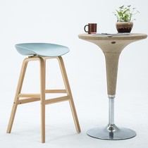 Solid Wood Bar Bench Chair High Foot Chair Nordic Creativity High Chair Front Office Chair Home Bar Chair Color High Footstool Bar Stool