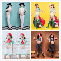 2021 new pregnant women Photo Authentic Fashion Clothing Pregnant Women Photographed Clothes Gestation Mommy Movie Themed Photography Clothing