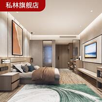 Chain Hotel Furniture Mark complete modern minimalist guesthouse Private bed frame Custom apartment Single room Single room Double bed