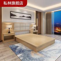 Hotel Furniture Punctuwith complete hotel bed Special custom single-room manufacturer Double apartment folk accommodation shortcut furniture bed