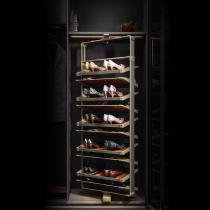 Hummer wardrobe corner rotating rack hanger shoe rack household cloakroom pull basket push-pull wardrobe storage artifact