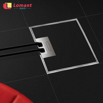 Lomont ultra-thin flat ground socket invisible waterproof embedded floor tile five-hole stainless steel hidden bottom box