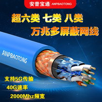 Anpuchao six types of double shielded gigabit network cable 6 seven types 10 gigabit multi shielded POE oxygen free copper monitoring household network cable