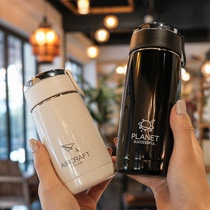 High-end Japanese cute simple student small thermos cup with tea leak men and women portable with rope belly water Cup