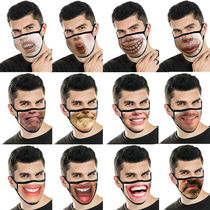 Mask funny expression sand sculpture funny personality creative spoof alternative mouth mask male simulation face pattern