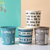 Nordic small ins no less female storage bucket noodles household creative cover small table coffee table can love mini trash can