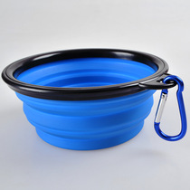 Pet Supplies with climbing buckle TPE folding bowl Silicone Gel folding bowl Silicone Bowl Custom Printed Dog Bowl
