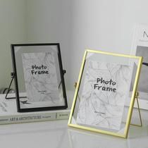 Nordic minimalist wrought iron photo frame table 6 inch 7 inch photo frame metal picture frame three-dimensional photo creative desktop decoration