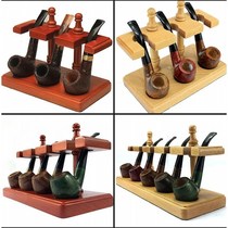 Multi-style Roman style solid wood straight pipe rack detachable 3 position 4 position 5 Pipe rack 4 vertical frame