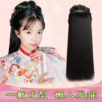 Ancient costume wig Hanfu twist one-piece hair hair style antique lazy full headgear daily styling