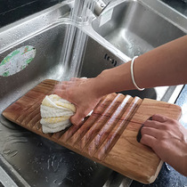 Liqing hand grip washboard household solid wood washboard non-slip anti-mold brush board camphor wood laundry board size