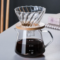 Coffee hand glass coffee pot sharing pot drip filter cup transparent high boron high temperature resistant household COFFEE