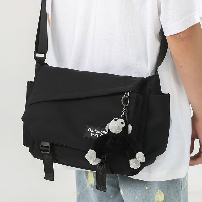 Men's crossbody bag, functional work attire, Japanese casual trendy brand, single shoulder bag, large capacity backpack, men's bag, messenger bag, commuting bag