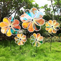 Pastoral wind Huanchuang Kindergarten Colorful windmill string Colorful windmill decoration outdoor rotating baby toy stall