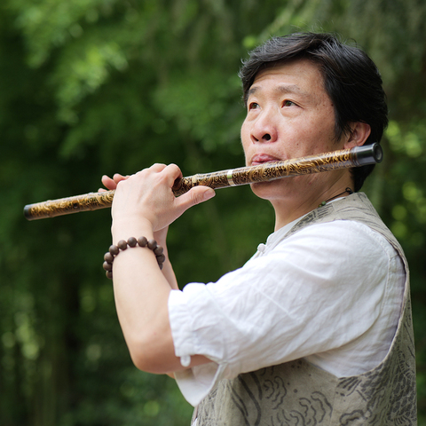 玉屏箫笛 姚茂顺九凤笛子竹笛专业演奏 紫竹老料手工雕刻整节横笛