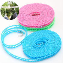 Dough clothesline outdoor travel portable nylon rope drying clothes quilt without punching and anti-skid drying rope