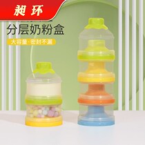 Milk powder box portable out of large capacity four layers with milk powder grid baby separation baby compartment multi-layer artifact