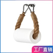 New Hemp rope toilet paper paper kitchen wall-mounted toilet hemp rope roll paper frame creativity