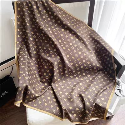 Женский шарф, квадратная упаковка, атласная шаль, бандана, носовой платок