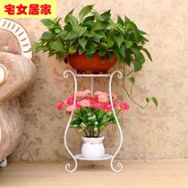 European flower frame iron thickening multi-layer living room balcony landing thick legged flower shelf indoor green rot hanger orchid pot