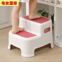 Plastic steps staircase household with two steps climbing high ladder activities children wash hands adult foot pedal room