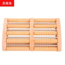 Suitable for thickening large non-slip solid wood rollers to rub the soles of the feet massager five rows of plastic soles of the feet and feet