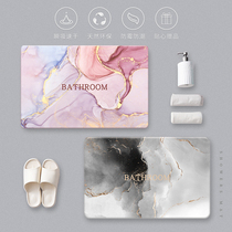 Light luxury bathroom absorbent pad diatom mud quick-drying floor mat toilet carpet mat toilet entrance mat non-slip mat