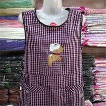 Long sleeveless knee apron fashion summer thin shoulder strap fattening widened plus size kitchen household Cotton