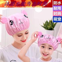 Waterproof bath Bath Cap Woman HAIR FILM HAIR COVER CUTE SHOWER HEADGEAR CARTOON HAIR COVER KITCHEN ANTI-OIL SMOKE CAP