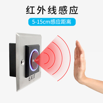  General An 86 type access control switch infrared sensor switch button stainless steel concealed automatic reset exit switch