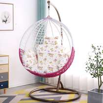 Single hanging chair cushion cushion one double hanging basket rattan chair cushion back cushion cover dismantling and washing swing cushion birds nest