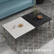 Nordic Living Room Marble Rockboard Tea Table Modern Minima Small Household Type Square Size Primary-Mother Tea Table Combination