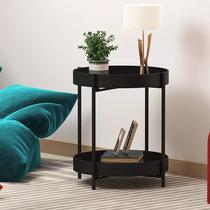 ins Nordic iron art double layer tea table living-room sofa bed head corner a few bedrooms folk coffee table small round table