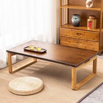  Day-style kang table floating window table tea table tatami small table for home floor folding floating window small tea table Zen short
