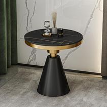 Italian light and luxurious tea table small table with modern minimalist living-room home marble rockboard round table sofa edge a few corners