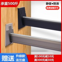 Thickened wardrobe hanger bar fixing accessories silent champagne clothing pole corner wardrobe crossbar Sophia garment pole holder