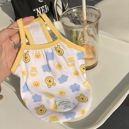 Floralkitty из зубов, кошек, кошек, собак и собак Pure Cotton Spring и летняя новая камизол Bee Bee Bee