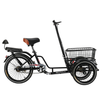 New inverted donkey pedal tricycle old man walking bicycle double small manpower pick up child scooter