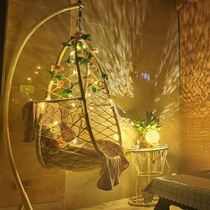 Hanging chair Bedroom girl Home Courtyard Balcony Swing Cradle chair Small ins wind dormitory University can lie strong