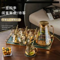 Family Cup dedicated living room set 6 pieces of water cup anti-drop ins Wind set of household teapot for drinking water