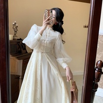 French cheongsam improved version of young girl Super fairy dress design sense niche temperament light familiar two-piece skirt
