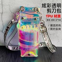 Net red hair stylist transparent scissors bag Japanese creative scissors bag running bag personality trend cross hairdressing kit