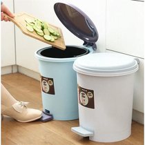 Home garbage bin with lid household toilet toilet living room creative foot step on large kitchen covered garbage bucket