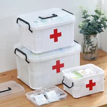Small car room family medicine box transparent storage box student dormitory to urgent household large drug first aid kit