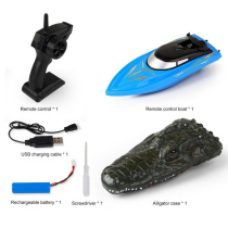 2 4G remote control boat High speed rowing Summer water cruise boat Speedboat BOY Model airplane toy 10 km   h